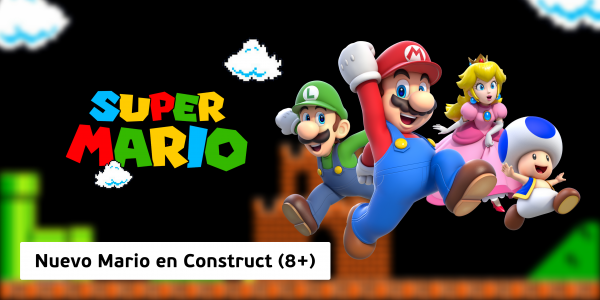 Nuevo Mario en Construct (8+) - Школа программирования для детей, компьютерные курсы для школьников, начинающих и подростков - KIBERone г. Barcelona